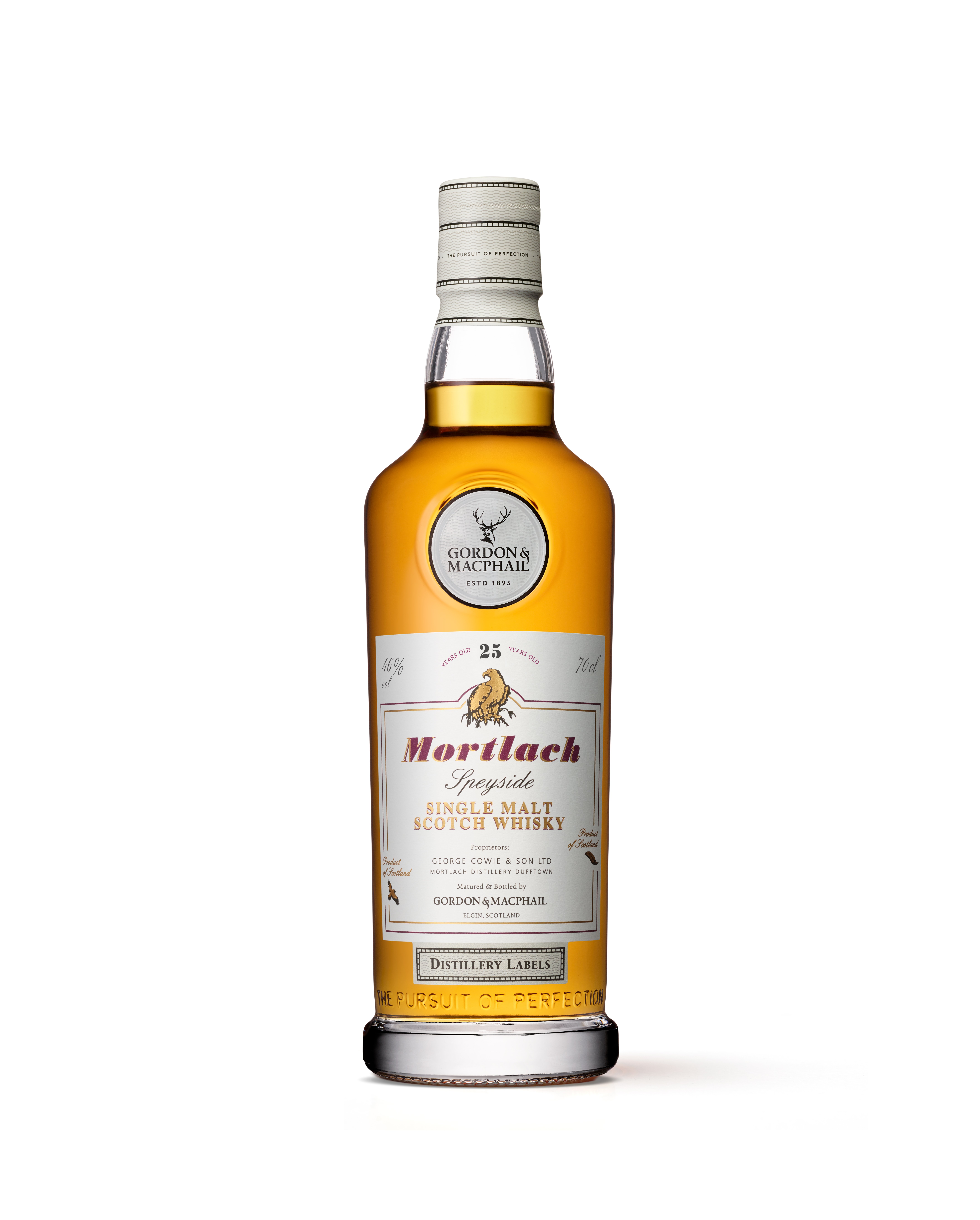 Distillery Labels from Mortlach Distillery 25 Years Old 